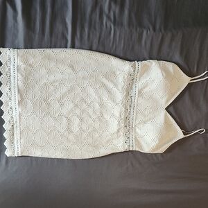 Elegant White Lace Mini Dress